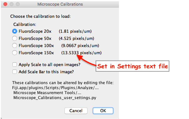 Microscope meas tools choose calibration 01
