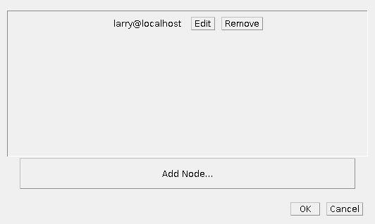 Fiji Archipelago cluster node configuration window