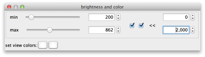 BigDataViewer brightness settings with expanded slider range