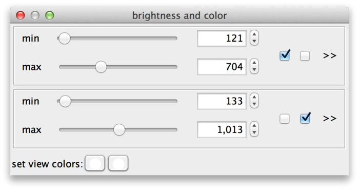 BigDataViewer brightness settings with per-source min-max groups