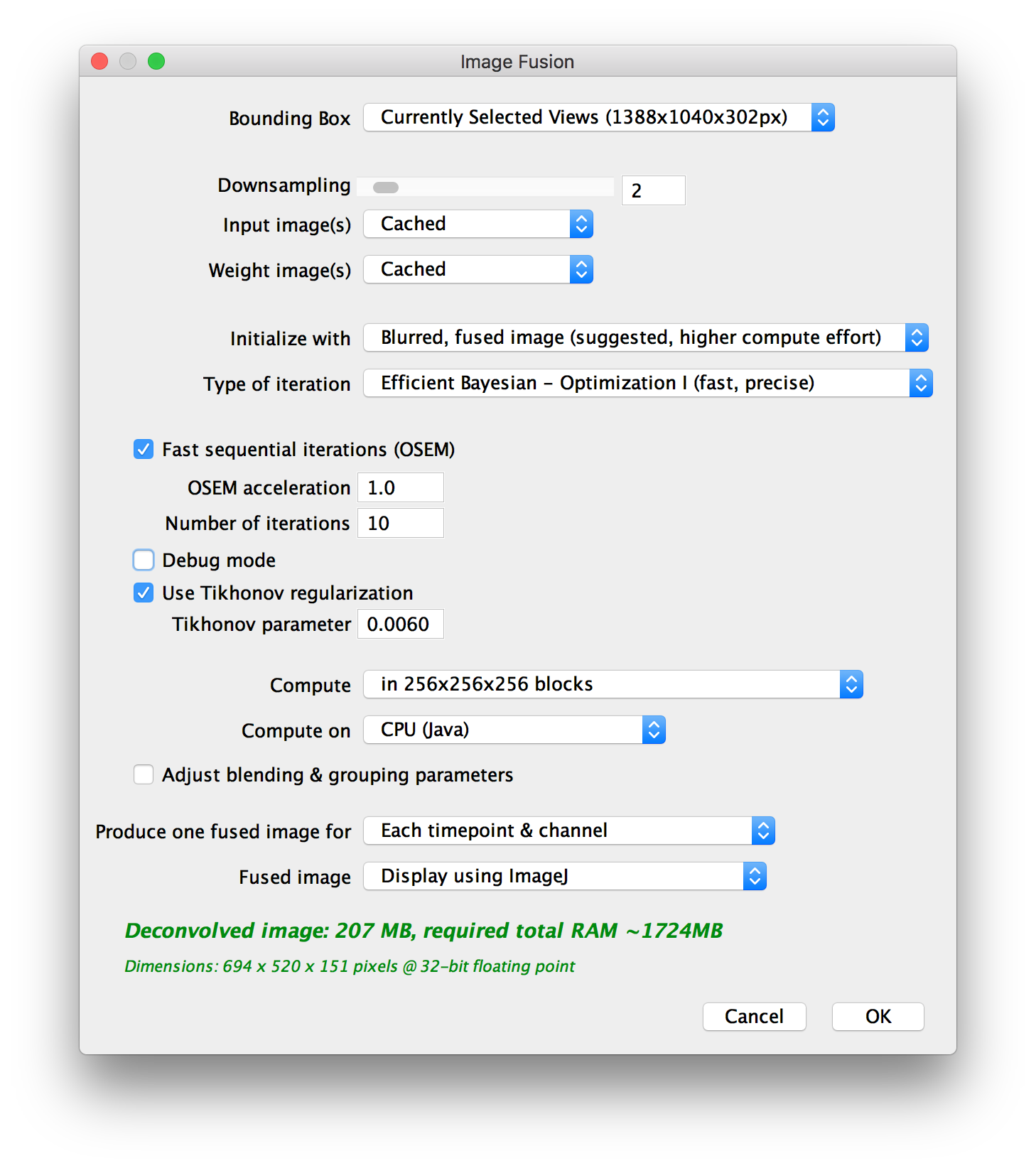 BigStitcher Deconvolution main