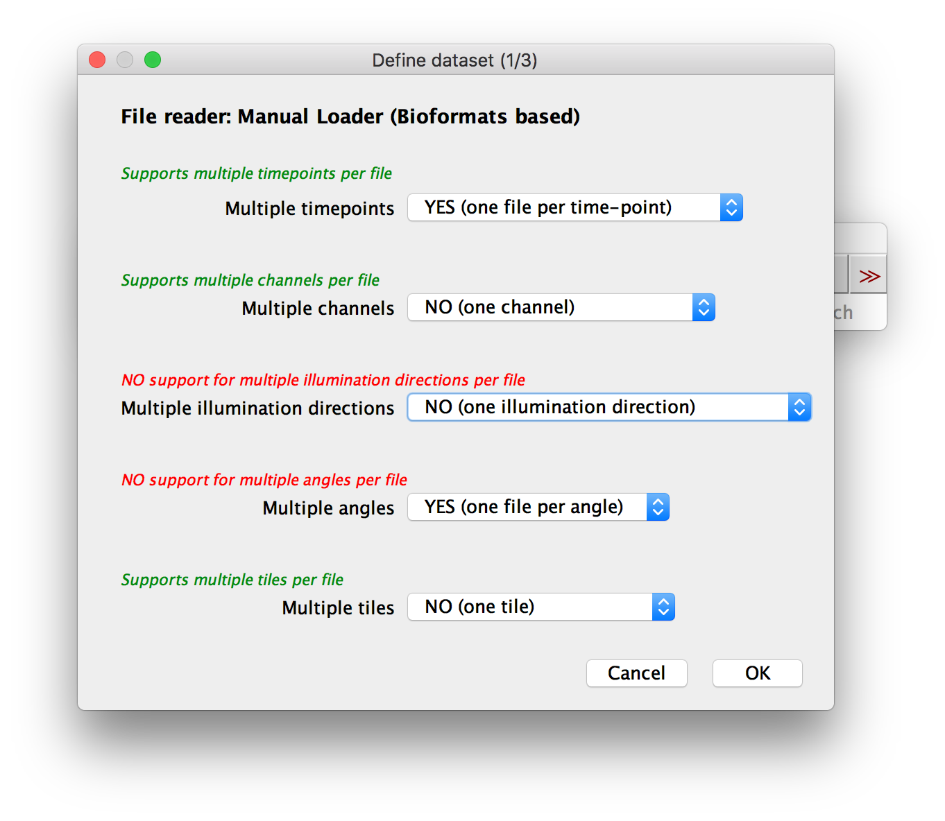 Step 1: Defining attributes of data in Manual loader.