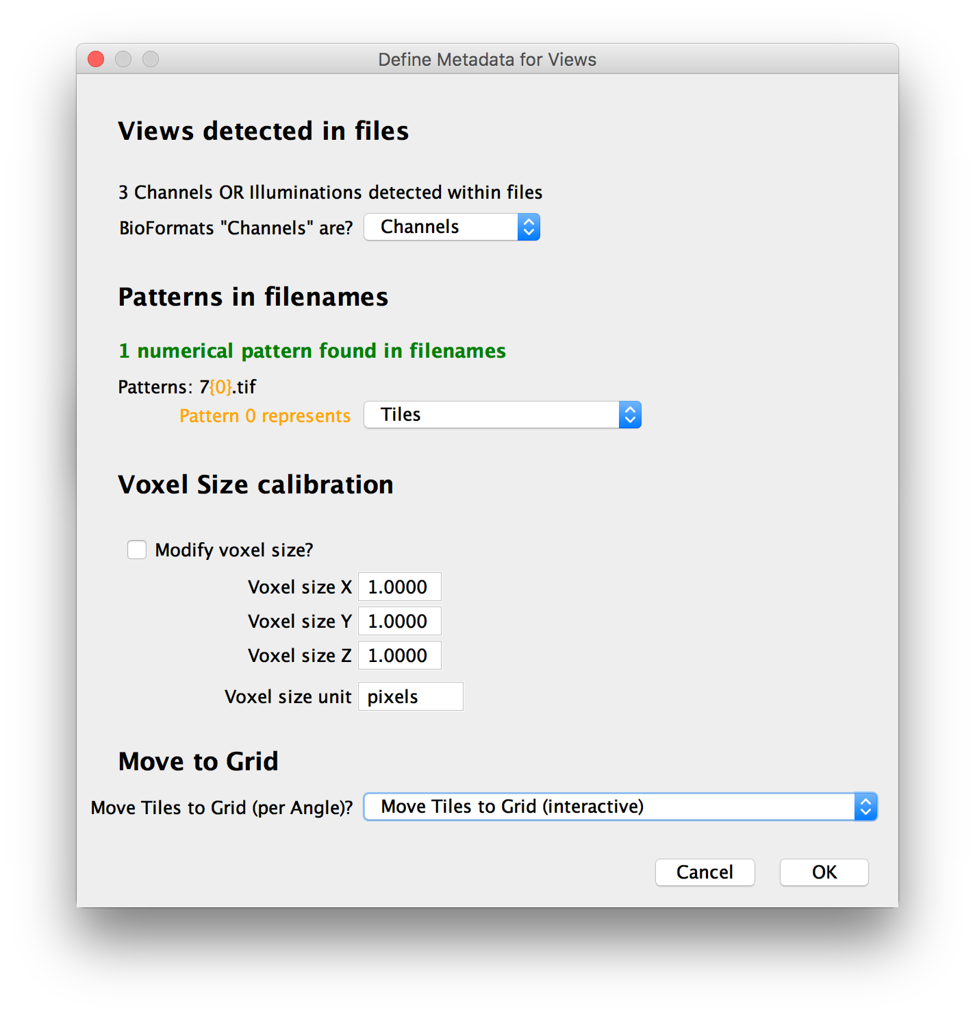Defining metadata for Views.