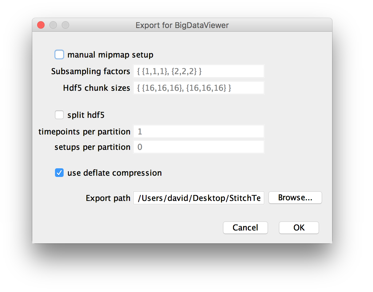 Options for re-saving as multi-resolution HDF5.