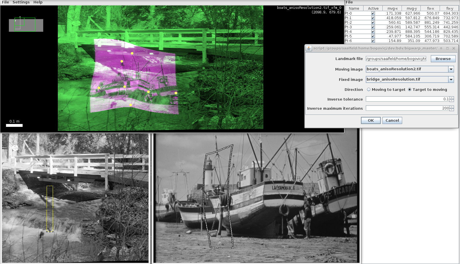 BigWarp inverse ROI warp example