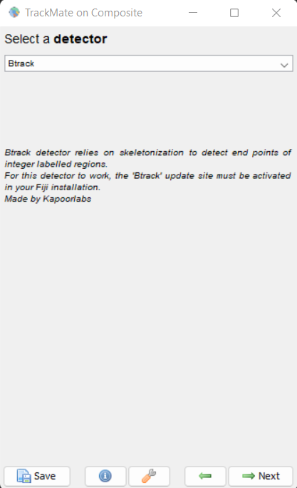Btrackdetector screen 1