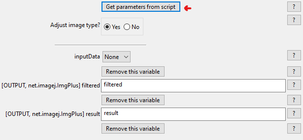 Parsing parameters