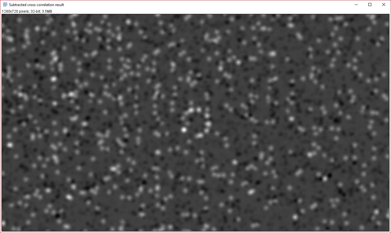 Cross-correlation result after subtraction of low frequency component