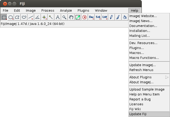 Fiji updater screenshot