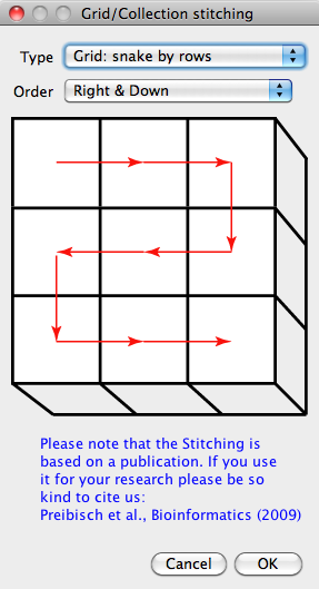 Shows the grid/collection selection dialog.