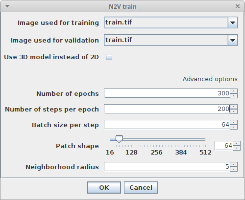 N2V train parameters