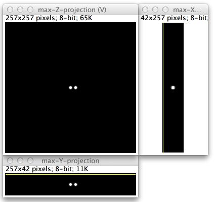 LLTT 3D data windows with side projections