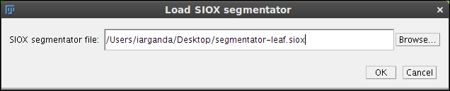 left | thumb | 600 px | Apply SIOX segmentator input dialog
