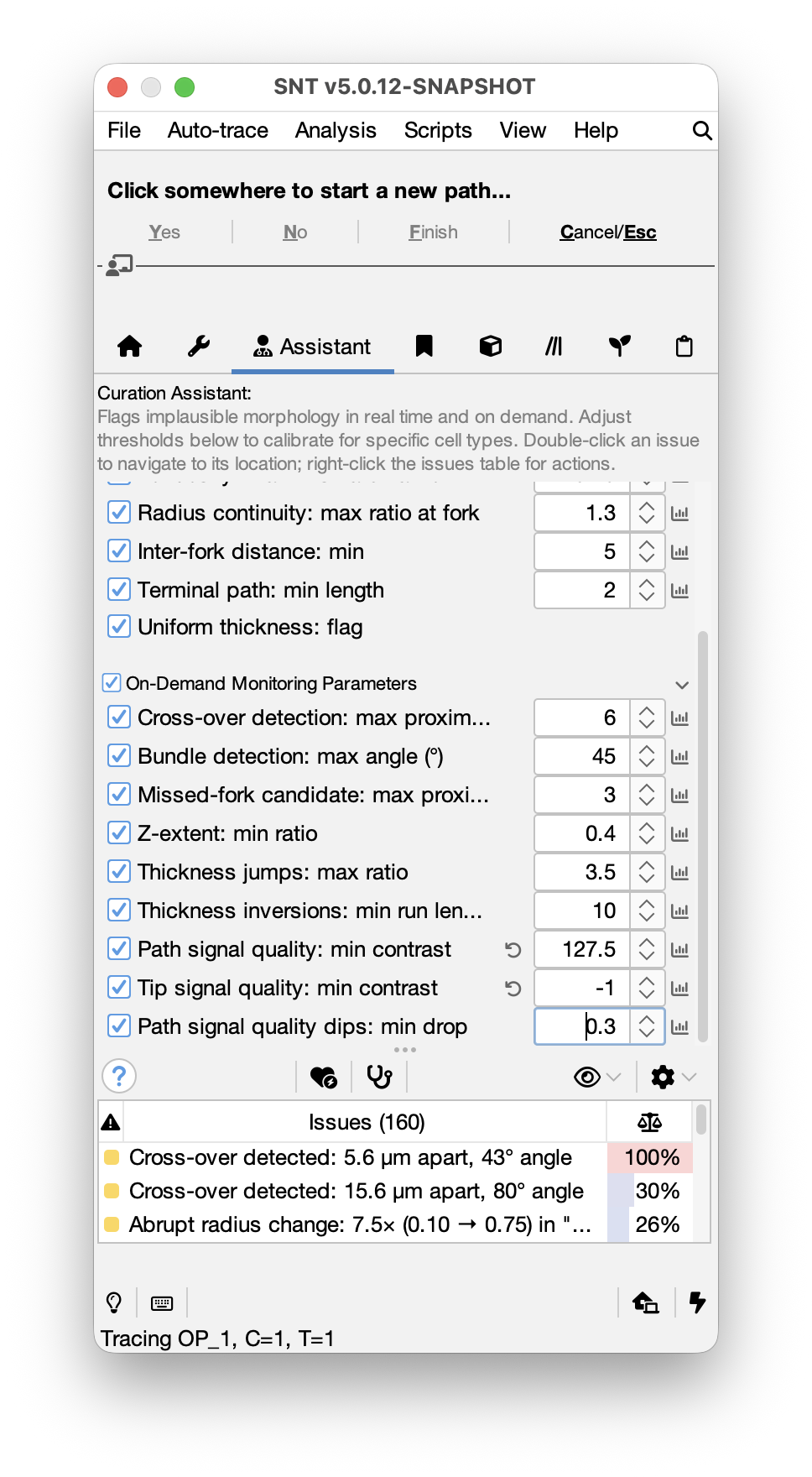 Assistant tab