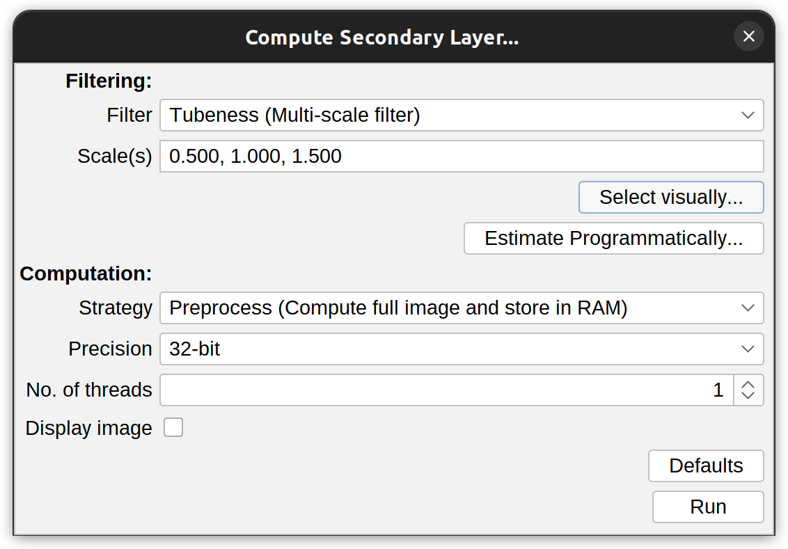 Secondary layer wizard