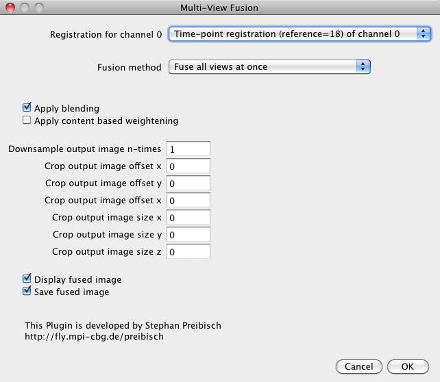 Shows the second dialog that queries the details of the multi-view fusion