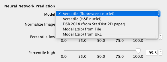 StarDist prediction parameters