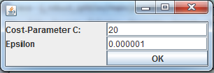 SVM parameter grid search