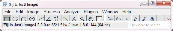 ImageJ2 window launched from MATLAB