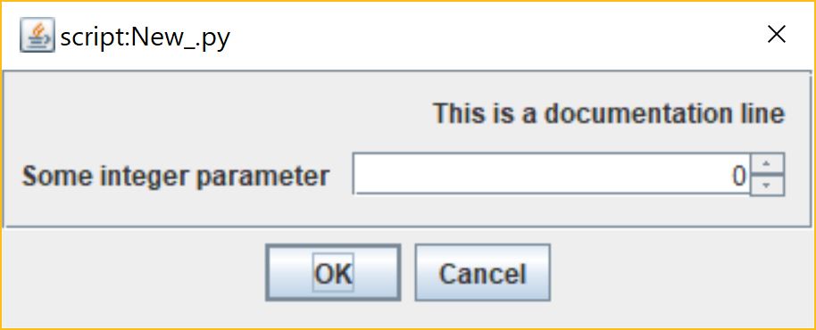 Script parameter message string example