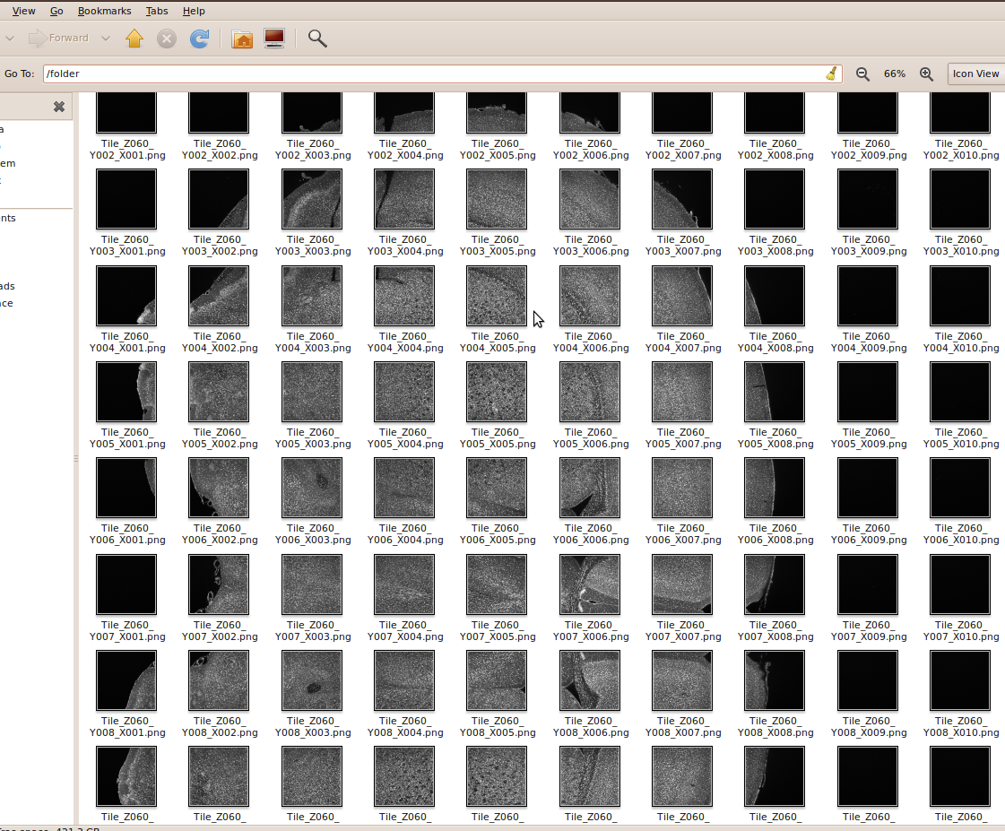 Screenshot file browser sequence