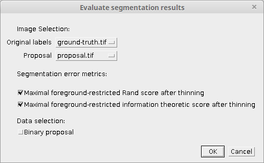 Script segmentation evaluation thinning dialog
