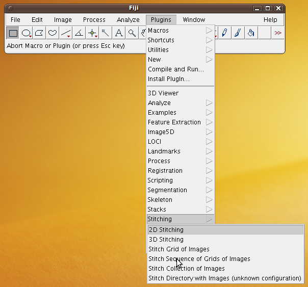Stitching menu grid sequence